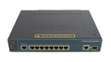 Switch Cisco Catalyst WS-C3560-8PC-S cu 8 porturi RJ45 de 100 Mb și PoE și 1 port RJ45/SFP de 1 Gb