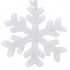 Ornament Brad Crăciun, Model Fulg, Culoare Alb, Material Spumă, Dimensiuni 17x17x1 cm, Oem