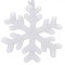 Ornament Brad Crăciun, Model Fulg, Culoare Alb, Material Spumă, Dimensiuni 17x17x1 cm
