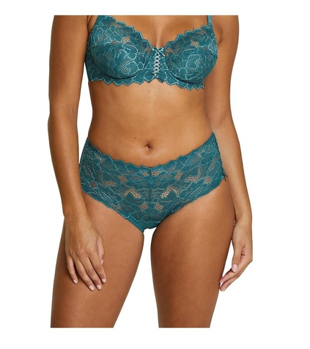 Chiloti de dama SANS COMPLEXE, dantela elastica, verde, 36 38 - OUTLET