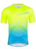 Tricou maneca scurta Force MTB Angle, albastru/fluo, L Ultimate FactoryBikes