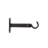 Set Consolă Galerie Simplă Deschisă Ext Fi20/9 Cm &ndash; Negru Mat Compoziție Fier Forjat