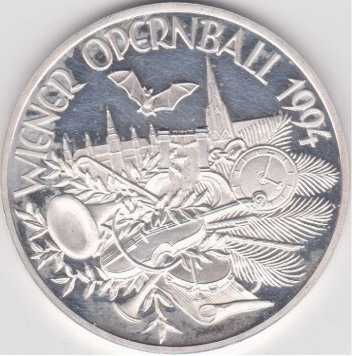 Jeton argint Casino AUSTRIA - 100 sch.1994 - Wiener Opernball - UNC