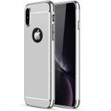 Husa pentru Apple iPhone X, GloMax 3in1 PerfectFit, Silver