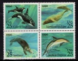 SUA 1990 - Fauna marina, serie neuzata