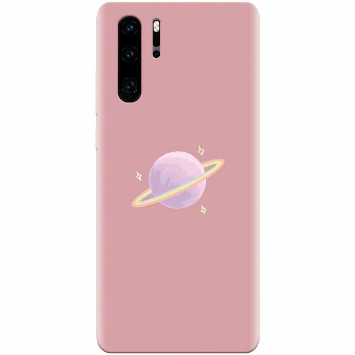 Husa silicon pentru Huawei P30 Pro, Saturn On Pink