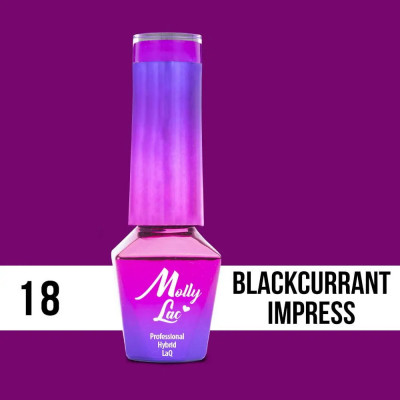 MOLLY LAC UV/LED gel polish Cocktails and Drinks - Blackcurrant Impress 18, 5ml foto