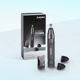 Trimmer pentru urechi E111E, nas si sprancene, Black Chrome, BaByliss
