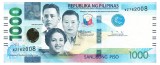 Filipine 1 000 1000 Piso 2020 P-228 Seria WZ762008