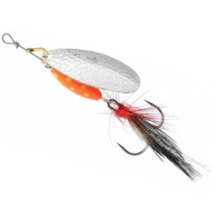 Lingurita Rotativa MIKADO Spinner M-Grub, Silver / Red Tiger, Nr.4, 13g foto