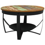 VidaXL Măsuță de cafea, &Oslash;68x43 cm, lemn masiv reciclat