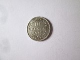 Rara! Newfoundland(Canada) 10 Cents 1945,moneda argint in stare buna/f.buna