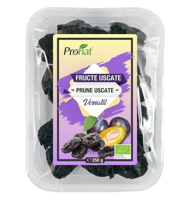 Prune Uscate Fara Samburi Bio 250gr Pronat foto