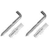 Cumpara ieftin Agatatoare tip L pentru oglinda, &Oslash; 10 x 50 mm, 2 buc / set