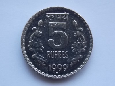 5 RUPEES 1999 INDIA foto