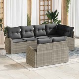 Cumpara ieftin Set de canapele pentru grădină 7 pcs Gri deschis Rattan poli