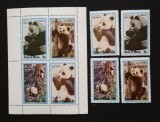 STATE OF OMAN - URSUL PANDA, 2004, 1 M/SH + 4 V.,DANT., NEOB. - O 30A, Asia, Fauna