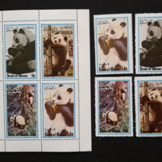 STATE OF OMAN - URSUL PANDA, 2004, 1 M/SH + 4 V.,DANT., NEOB. - O 30A