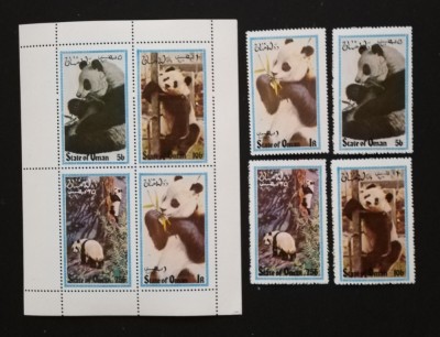 STATE OF OMAN - URSUL PANDA, 2004, 1 M/SH + 4 V.,DANT., NEOB. - O 30A foto