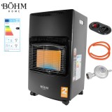 Soba pe gaz GPL B&Ouml;HM BF-003A , 4,20 kW , 3 trepte de putere , 20-80 m&sup2;, Regulator GPL + Furtun GPL 1,5 m Innovative ReliableTools