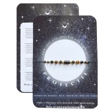 Bratara energetica mix cristale pentru protectie - turmalina neagra, onix, obsidian, ochi de tigru - auriu