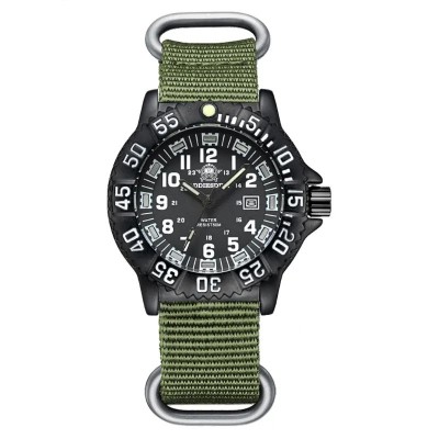 Ceas barbatesc de mana, ADDIESDIVE, Stil Militar, Army, Casual, Quartz, Verde foto