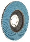 Disc Abraziv Lamelar Zirconiu Tolsen, 125mm, #120, Inox, Intarit cu Fibre