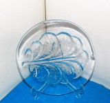 Platou cristal suflat manual in mulaj, colectia Eden - design Lars Hellsten, Orrefors Suedia