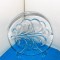 Platou cristal suflat manual in mulaj, colectia Eden - design Lars Hellsten, Orrefors Suedia