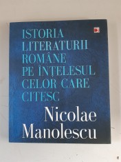 Istoria literaturii romane pe intelesul celor care citesc - Nicolae Manolescu foto