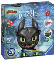 Puzzle 3D Toothless, 72 Piese foto