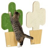 PawHut Set de 2 grifoni zg&acirc;riere mural sau de așezare formă originală cactus cu suprafață de zg&acirc;riere din iută 30 x 60 cm maro alb verde | Aosom Roman