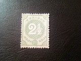 Timbru Curacao , colonie olandeza 1889 Cifra , 2 1/2c urma sarniera, Nestampilat