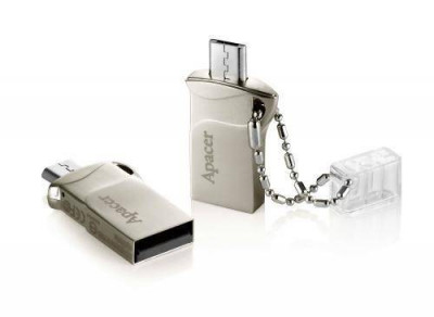 Memorie flash OTG/ USB 2.0 8GB Apacer argintiu foto