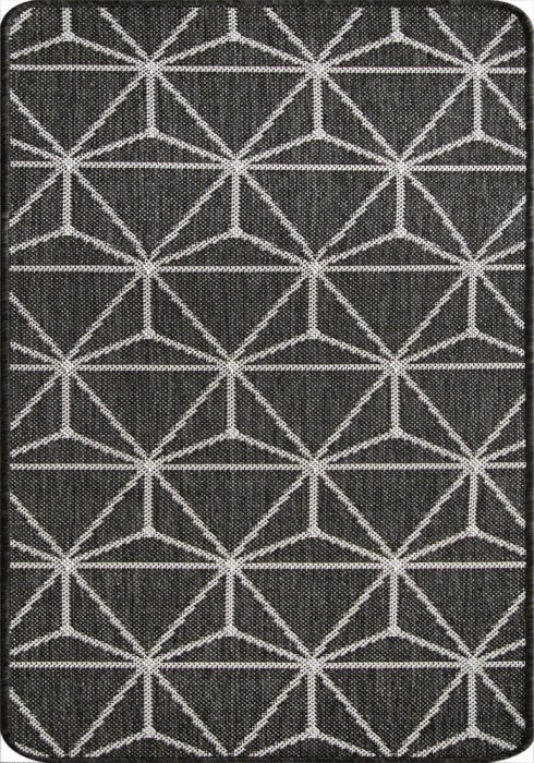 Covor Antiderapant, Flex 19647-80 Negru/Gri, Diverse Dimensiuni, 1500 gr/mp - 75x200