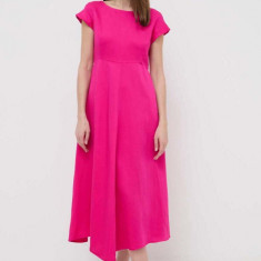 Weekend Max Mara rochie din amestec de in culoarea roz, maxi, evazați 2415220000000