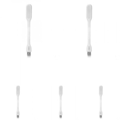 Set de 5 buc mini lampi usb led BGTB, albe foto