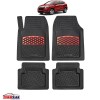 Covorașe Auto TeamCar&reg; Tip Tăviță Compatibile Honda HR-V 2 (2015&ndash;2021) - Red, Cauciuc