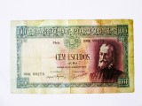 Rara! Portugalia 100 Escudos Ouro 1957 bancnota din imagini la cel mai mic pret