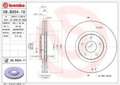 BREMBO 09.B354.11 PRIME LINE - UV Coated Disc frana