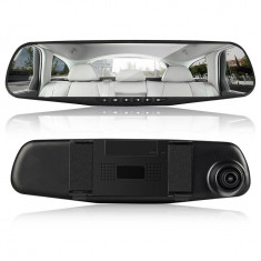 Oglinda Camera Video Auto ML808 DVR FullHD Dubla cu Ecran 5 inchi cu camera de mers inapoi foto