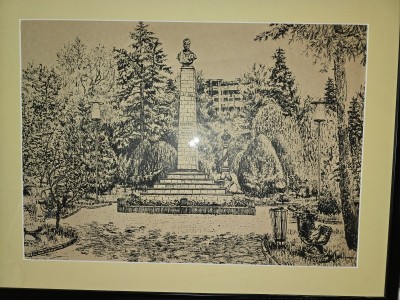 Drobeta Turnu Severin - Statuia lui Decebal (gravura) foto