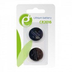Set 2 Baterii CR2016 litiu 3V , Energenie EG-BA-CR2016, blister