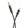 Cablu audio XO NB-R211A, tata Lightning la mama mini jack 3.5 mm, 1m, Negru