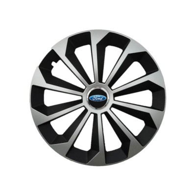 Set 4 Capace Roti 14 inchi (R14) Fame Gri-Negru, Compatibile Cu Ford foto