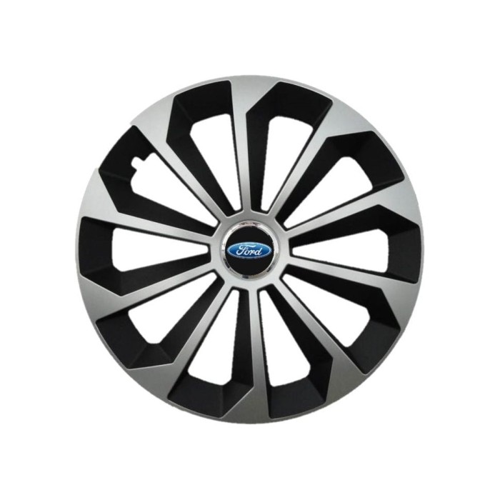 Set 4 Capace Roti 14 inchi (R14) Fame Gri-Negru, Compatibile Cu Ford