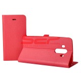 Husa Flip Stand Magnetica Huawei Y5 Dual SIM, Protectie Integrala, Piele Eco, Rosu