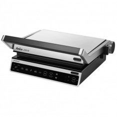 Gratar electric Amica GK 5011 ProfiGrill, 2000 W, 6 programe automate, program manual grill , Inox/Silver