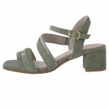 Sandale dama, din piele naturala, marca Tamaris comfort, 8-88302-20-701-B1-09, verde deschis