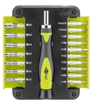 Set surubelnita 17biti CrV 3x capete plane 1mm 1.5mm 2mm 2x Phillips foto